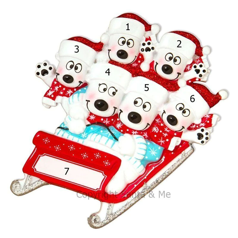 Polar Bear Family Sled