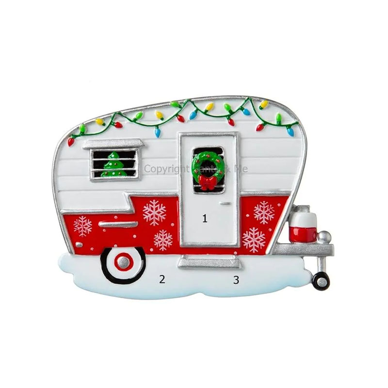 Christmas camper trailer ornament