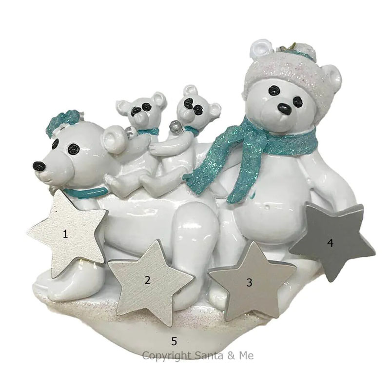 Polar Bear Family of 4