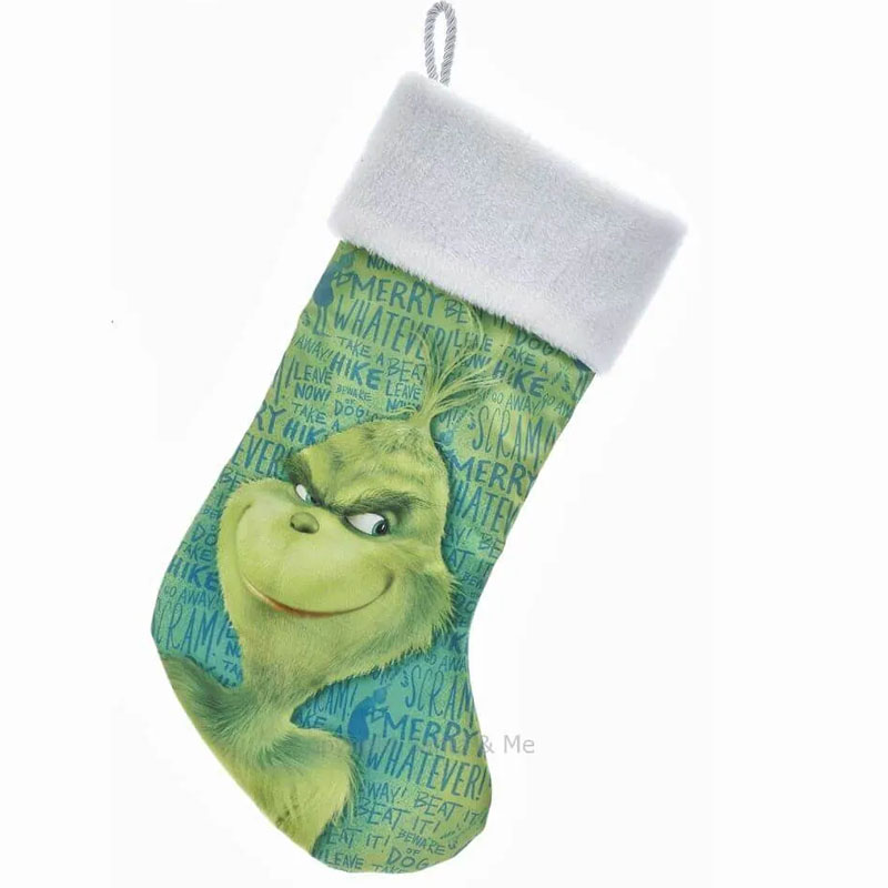 Grinch green stocking