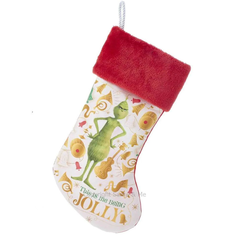 red Grinch Christmas stocking
