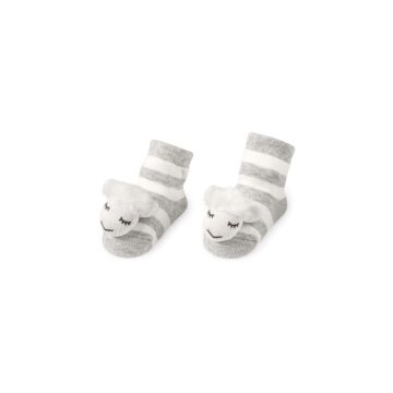 White Sheep Rattle Toes - Mudpie