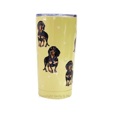 Dachshund Black Stainless Steel Tumbler (16oz)