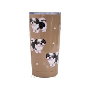 Shih Tzu Black Stainless Steel Tumbler (16oz)