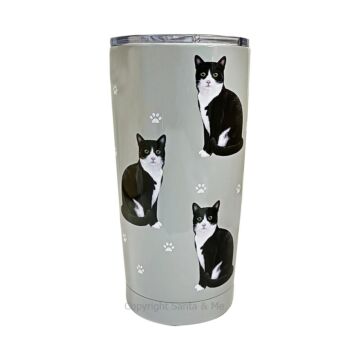 Black & White Cat Stainless Steel Tumbler (16oz)