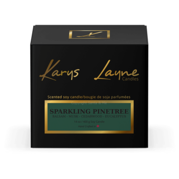 Sparkling Pinetree Scented Soy Candle (14oz)