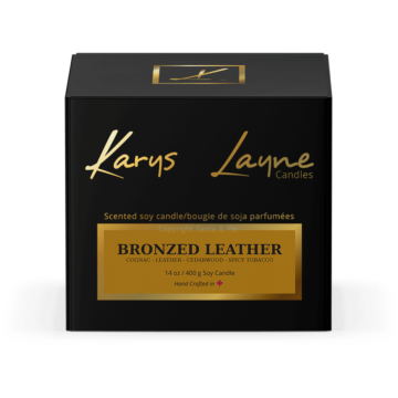 Bronzed Leather (14oz Candle)