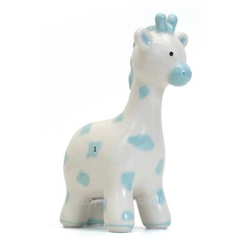 Blue Spotted Giraffe  - Money Bank