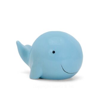 Blue Solid Whale - Money Bank