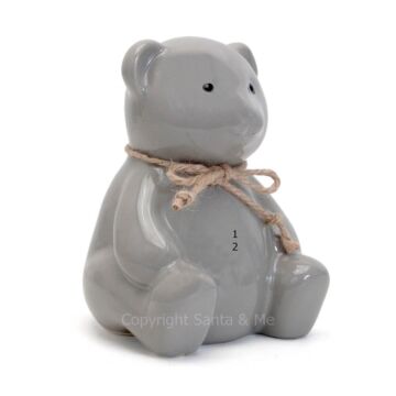 Teddy Bear Bank Grey - Money Bank