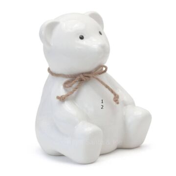 Teddy Bear Bank White - Money Bank