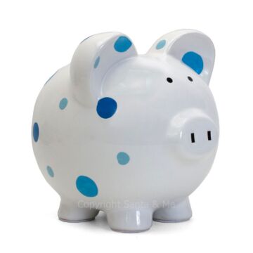 Large Multi Dot Bank / Blue