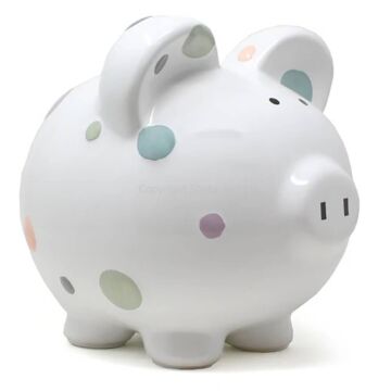 Large Pastel Multi Dot Bank