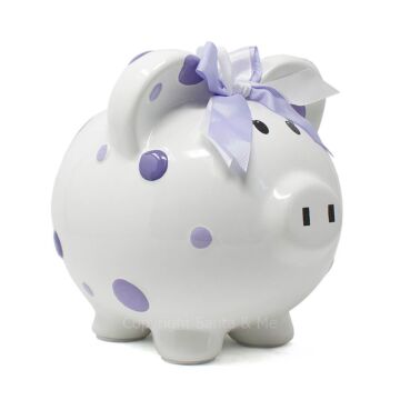 Large Multi Dot Bank / Purple