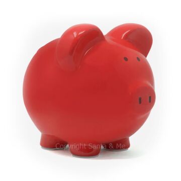 Big Ear Piggy Bank Red