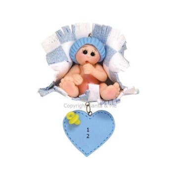 Baby Blanket /Boy - RM1252B - Santa & Me