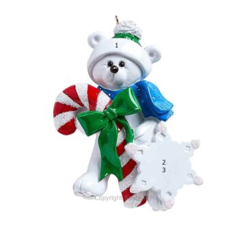 Candy Cane Polar Bear