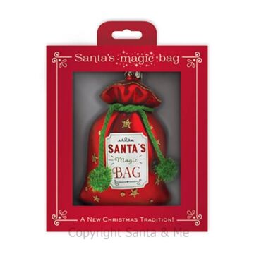 Santas Magic Bag Glass Ornament