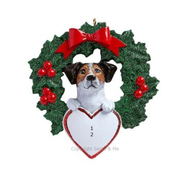 Jack Russell With Wreath