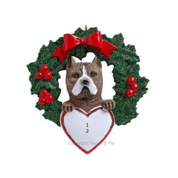 Pitbull With Wreath