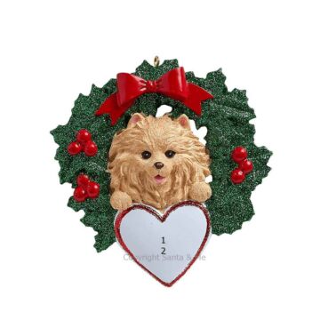 Pomeranian with Wreath