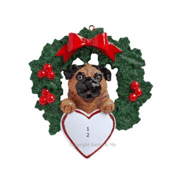 Pug With Wreath
