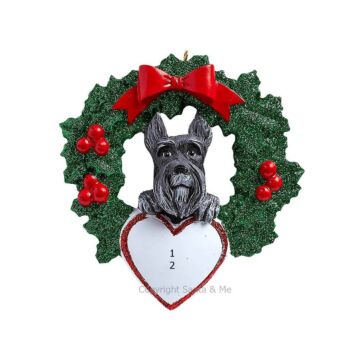 Schnauzer With Wreath