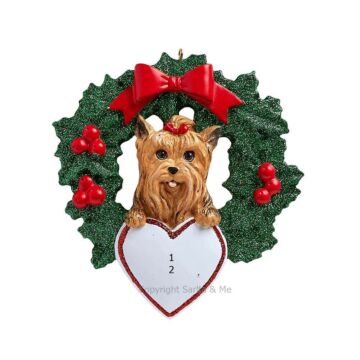 Yorkshire Terrier With Wreath