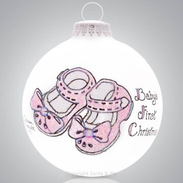 Baby Girl Booties - 2058-Ball - Santa & Me