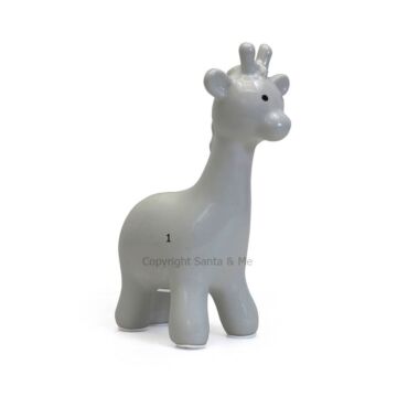 Large Giraffe Bank/ Grey - Money Bank