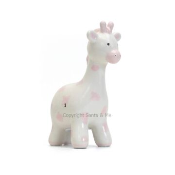 Large Spotted Giraffe /Pink - Money Bank
