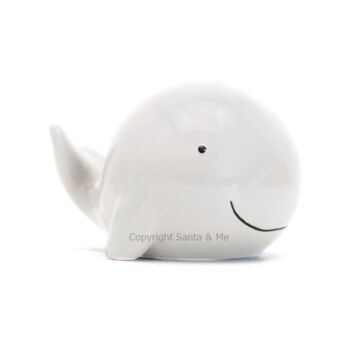 Solid Whale Bank /White - Money Bank