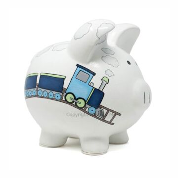 Large Box Car Train Piggy Bank