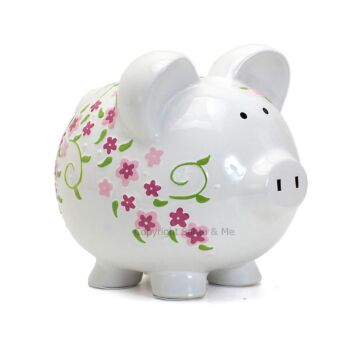 Large Shabby Chic Piggy Bank