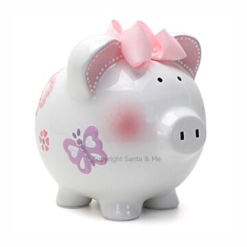 Large Butterflies Piggy Bank