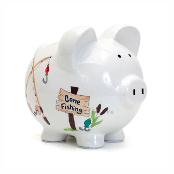 Gone Fishing Piggy Bank