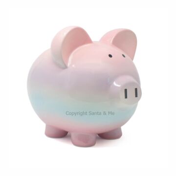 X-Large Ombre Boss Hog Piggy Bank /Raspberry
