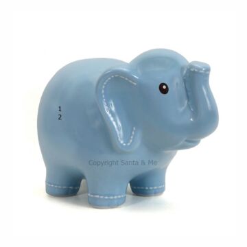Large Elephant Blue Bank - 3751BL - Santa & Me