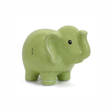 Large Elephant Green Bank - 3751GR - Santa & Me