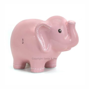Large Elephant Pink Bank - 3751PK - Santa & Me