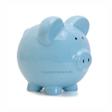 Large Big Eared Piggy Bank /Blue