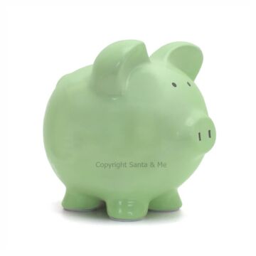 Large Big Eared Piggy Bank /Sage Green