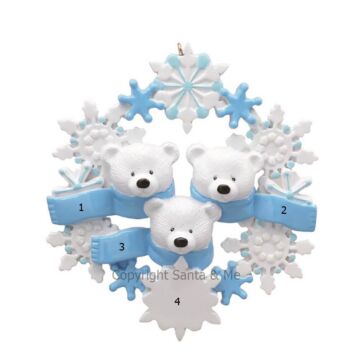 Polar Bear Wreath Family /3 - RM520-3 - Santa & Me