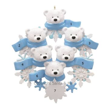 Polar Bear Wreath Family /6 - RM520-6 - Santa & Me