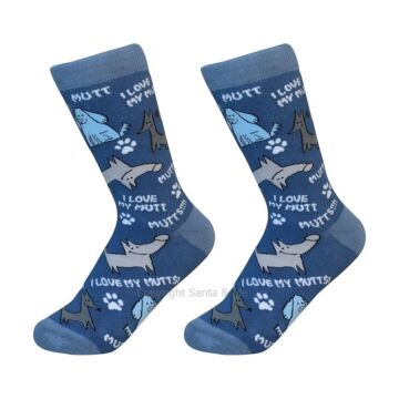 I Love My Mutt /Socks - 800-165-ILov - Santa & Me