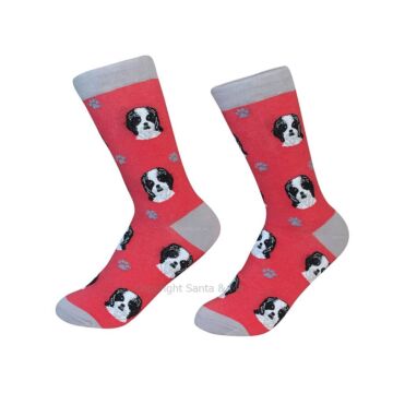 Shih Tzu Black /Socks - 800-87B-Shih - Santa & Me