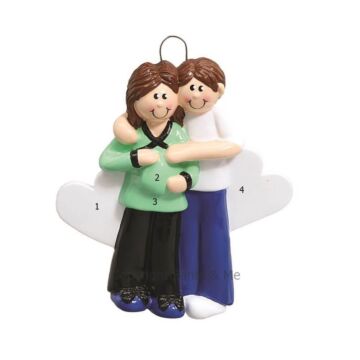 Pregnant Couple /Brown - RM803 - Santa & Me