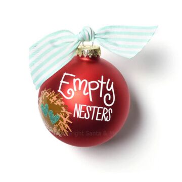 Empty Nesters Glass Ornament - CELEB-EPTNST - Santa & Me
