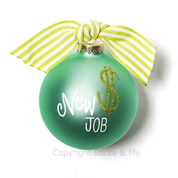 New Job Glass Ornament - CELEB-JOB - Santa & Me