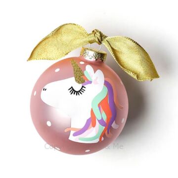 Unicorn Glass Ornament - CHILD-UNICRN - Santa & Me